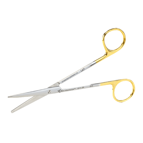 Metzenbaum Scissors Straight Tungsten Carbide Insert Blades Left Hand