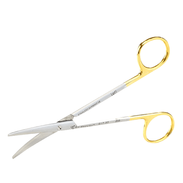 Metzenbaum Scissors Curved Tungsten Carbide Insert Blades Left Hand